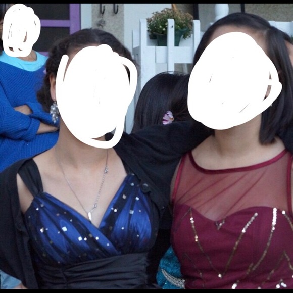 burgundy & gold homecoming/prom dress - Picture 3 of 3